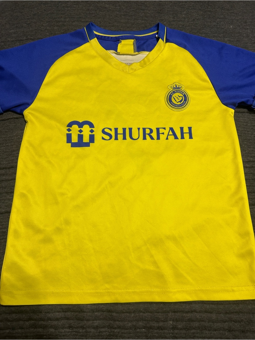 Ronaldo Yellow & Blue Kids Soccer Jersey